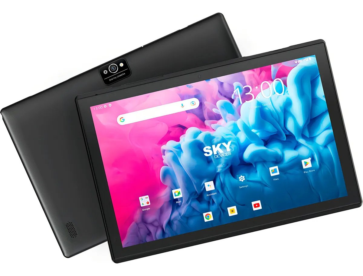 Tablet Sky Devices 3gb Ram 64gb Con Funda Red Movil 4g Wifi5 Color Negro