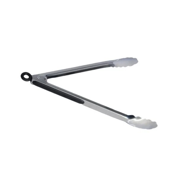 PINZAS DE ACERO Cuerpo de acero inoxidable y silicona, largo de 40cm