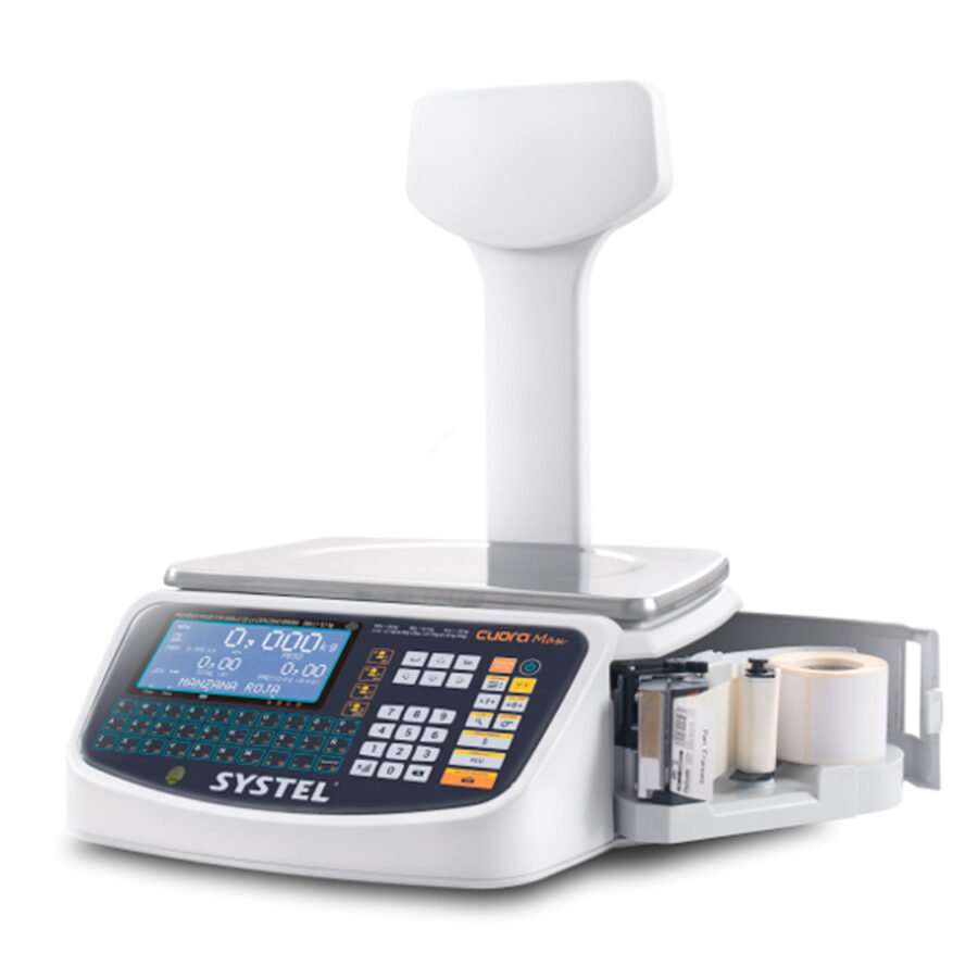  Cuora Max Balanza comercial digital con impresor de etiqueta mas ticket incorporada.