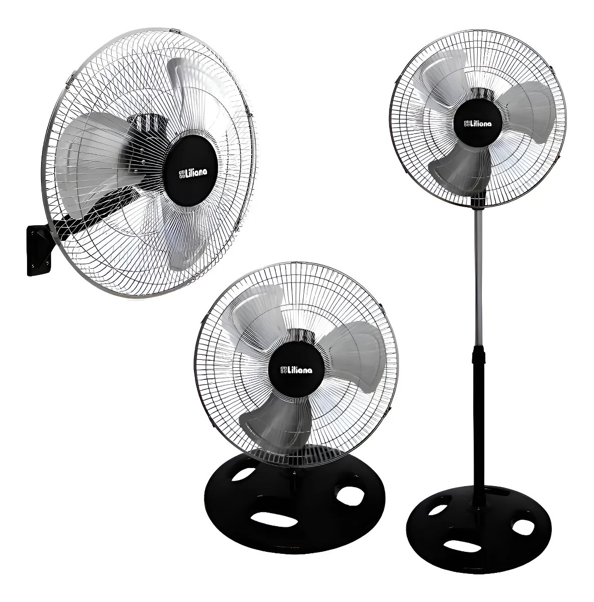 Ventilador Liliana 3 En 1 De Pie / Turbo / Pared 18 3 Aspas Metálicas Vpxm4518