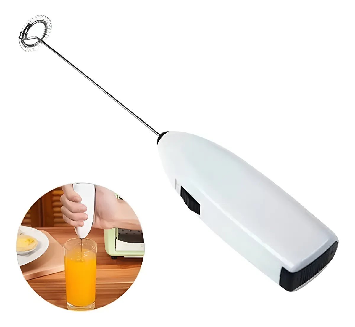 Batidor A Pilas Electrico Espumador Cafe Crema Tragos Huevos Varios