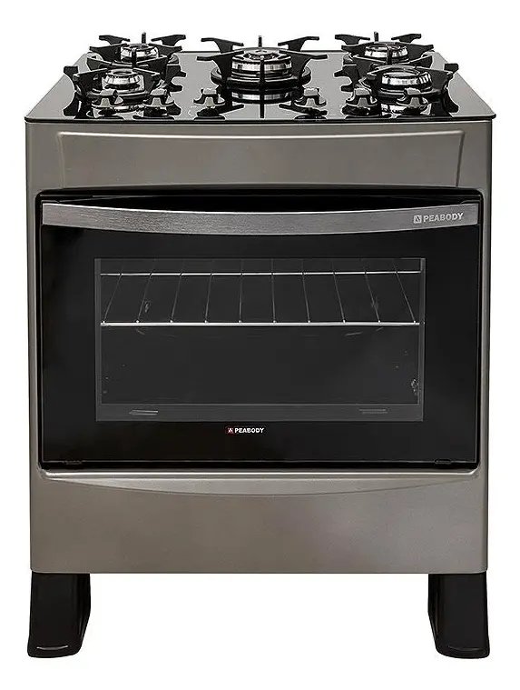 Cocina Peabody Gourmet 730 con 5 Hornallas y Mesada de Vidrio Templado